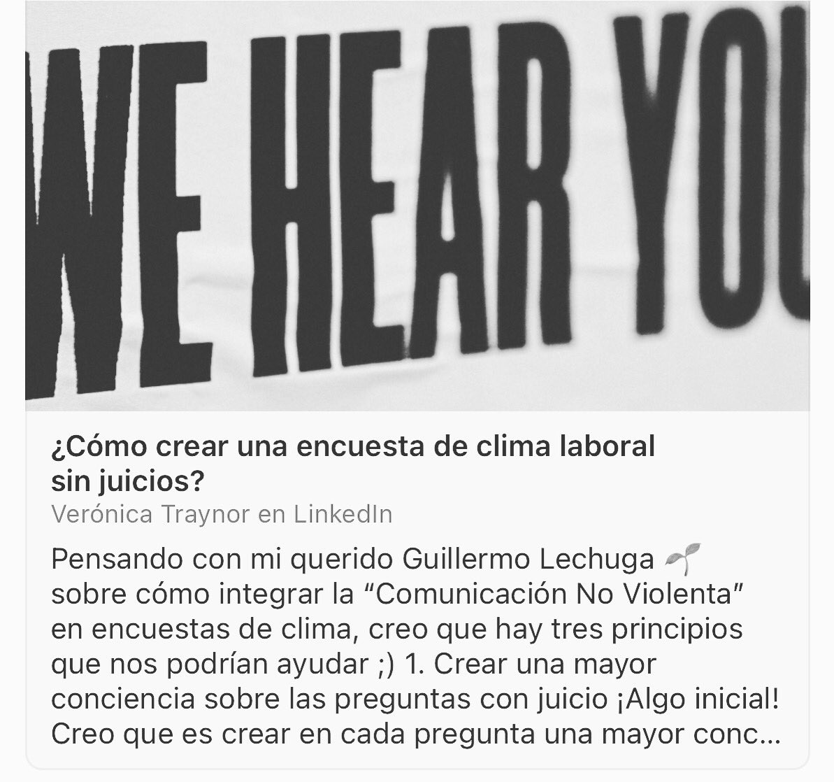 verotraynor's tweet photo. Pensando tácticas para crear #encuestasdeclima sin juicio

1. Crear mayor conciencia sobre las preguntas con juicio
2. Ir de las emociones "con juicio" a las reflexivas
3. Hacer foco en las necesidades

Todo feedback es bienvenido 💛
#employeeresearch 

https://t.co/uKk9SnZWgG https://t.co/qT4BzhipiN