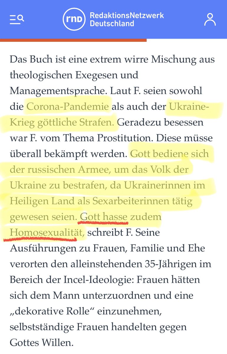 schwurbelhunter's tweet photo. #PhilippF schrieb: „Gott bediene sich der russischen Armee, um das Volk der Ukraine zu bestrafen, da Ukrainerinnen im Heiligen Land als Sexarbeiterinnen tätig gewesen seien. Gott hasse zudem Homosexualität“ https://t.co/sEWoAVvkgm