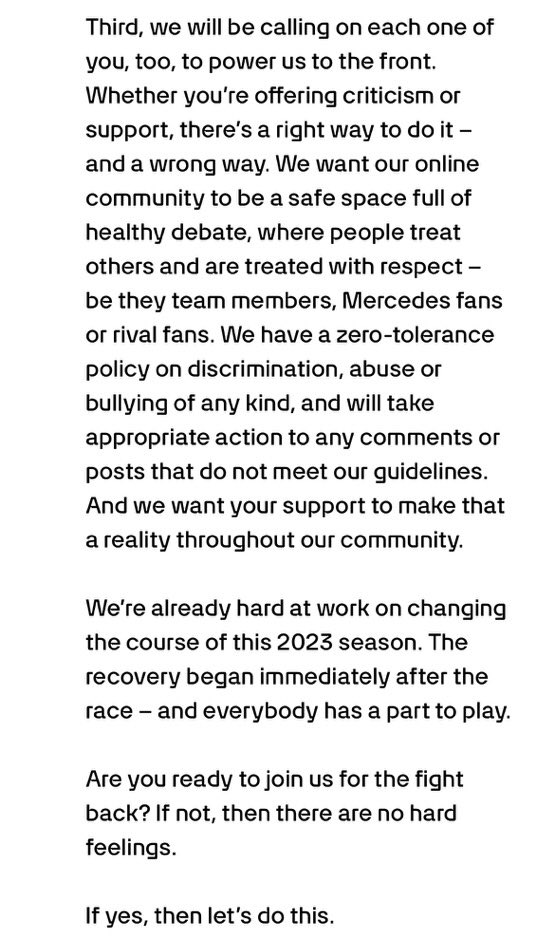 FastestPitStop's tweet photo. 🚨 BREAKING: Mercedes have released a statement towards their fans after a disappointing Bahrain Grand Prix. 

#F1 #Formula1 #Mercedes #BahrainGP https://t.co/nePUPCxc6J