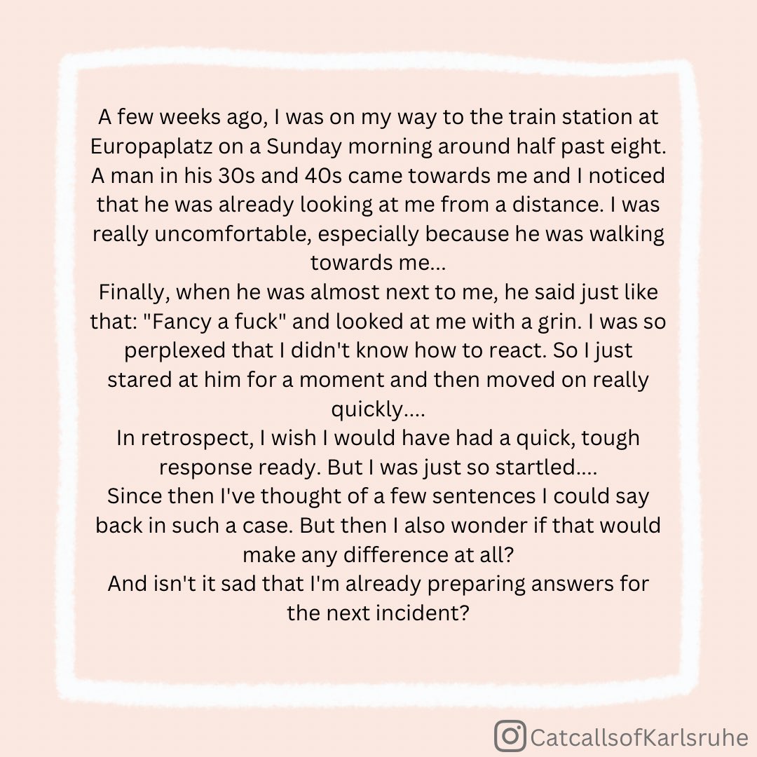 CatcallsofK's tweet image. „Bock ‘ne Runde zu ficken?”

#CatcallsOfKarlsruhe #ChalkBack #ChalkBackGermany #CatcallsOfGermany #StopptBelästigung #StopStreetHarassment #StopHarassment #BelästigungAnkreiden #EndCatcalling #EndStreetHarassment