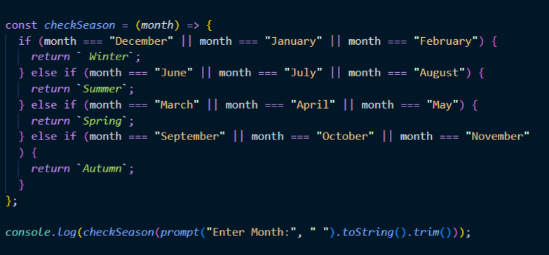 SamsonChiemezie's tweet image. Then after all the above are all done the #checkSeason function will now take the word and process it.