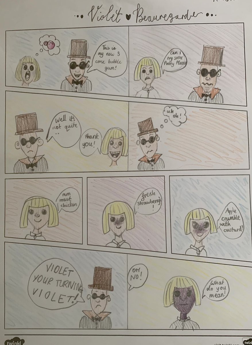 We had such fun in Year 5 <a href="/stokenchurchps/">@StokenchurchPS</a> #WorldBookDay  We looked at graphic novel illustration techniques and left the children to create ❤️ <a href="/lime_miss2021/">Miss Lime</a>  <a href="/OpenUni_RfP/">Reading for Pleasure 🧶</a> <a href="/roalddahlmuseum/">Roald Dahl Museum</a> <a href="/roald_dahl/">Roald Dahl</a>