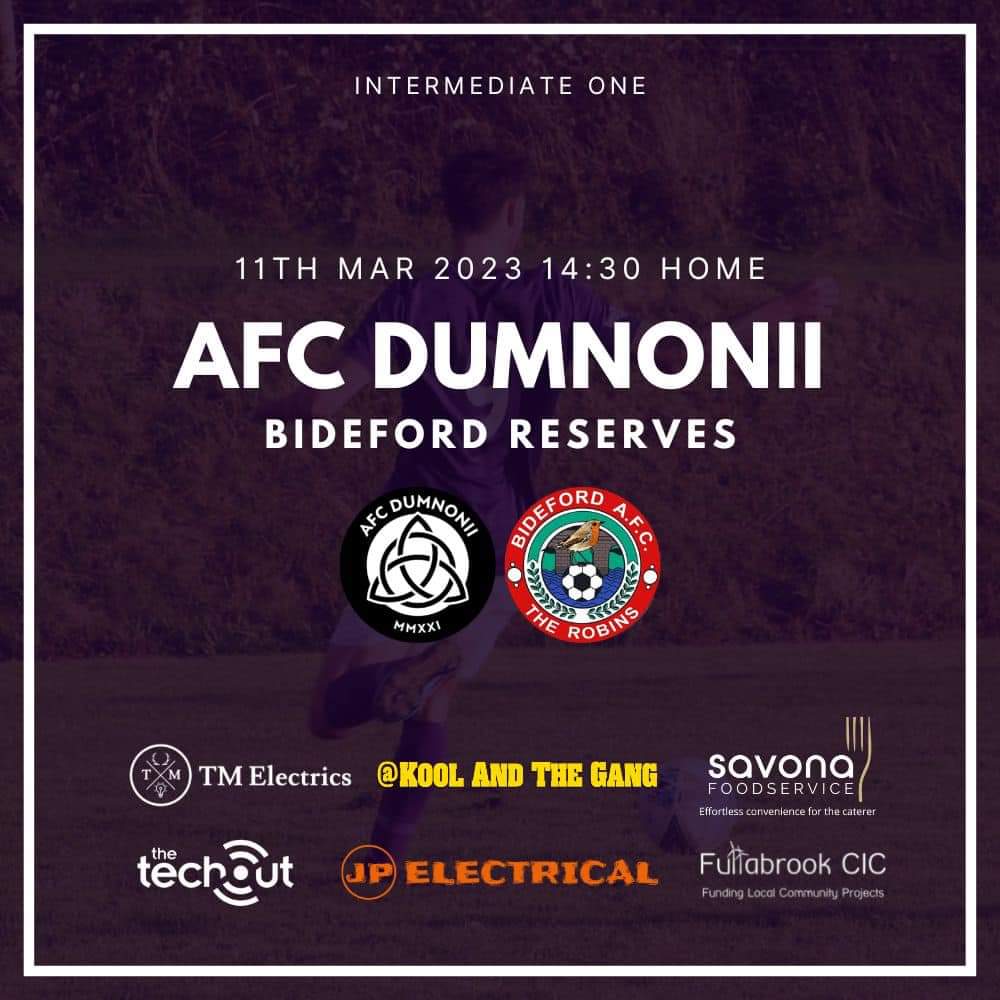 AFCDumnonii's tweet photo. GAME ON! 

The Dums welcome @AfcBideford to the meadow looking to extend our lead at the top of the table. 

The Dums took the points in our previous encounter with a tightly contested 3-1 win. 

#UpTheDums 💜 https://t.co/ovr0iTaX1Z