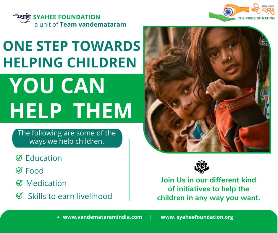 teamvandematram's tweet photo. Every kid deserves a chance at a better future. you can make a difference in the life of a child. #OneStepToHelpingChildren #200mpimagingsystem #JioCinema https://t.co/oj4cGuSC1P