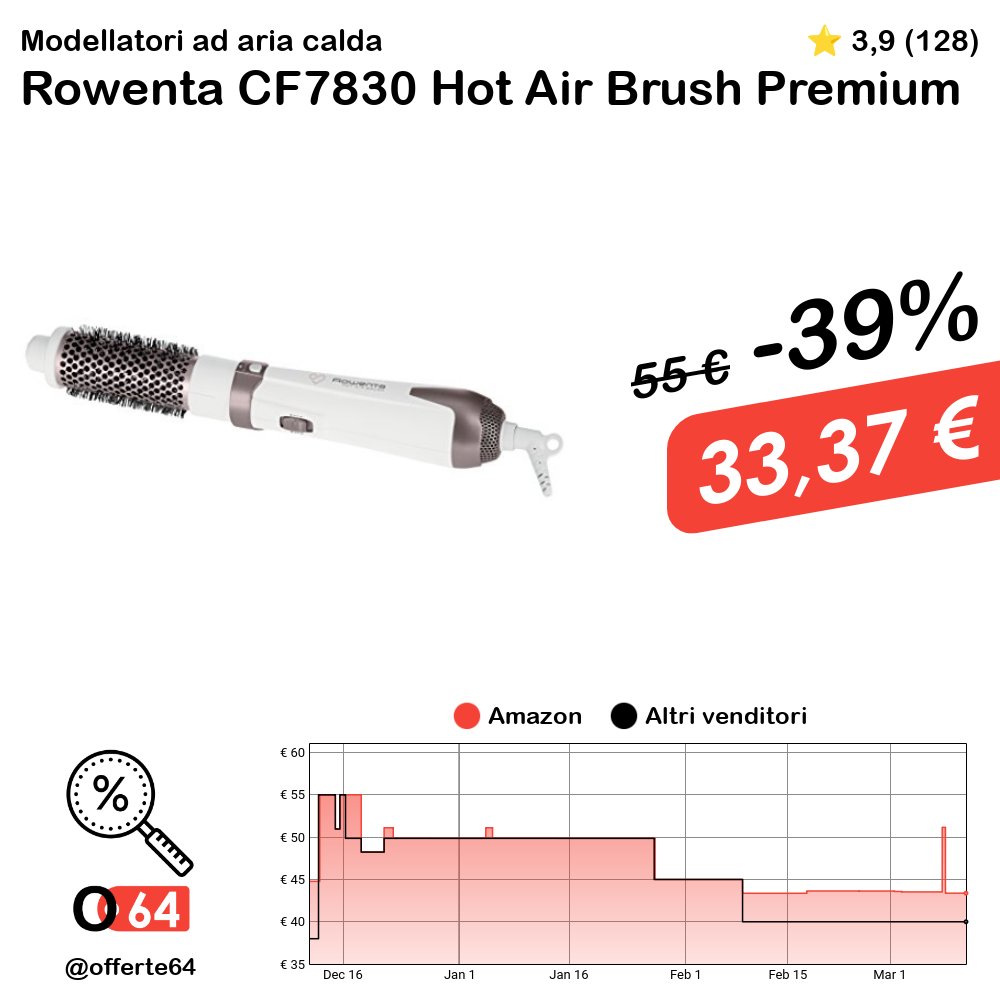 offerte64's tweet image. Rowenta CF7830 Hot Air Brush Premium Care Spazzola Asciugante con Generatore di Ioni e 5 Accessori  #ModellatoriAdAriaCalda #GroupeSeb o64.it/BwqU
