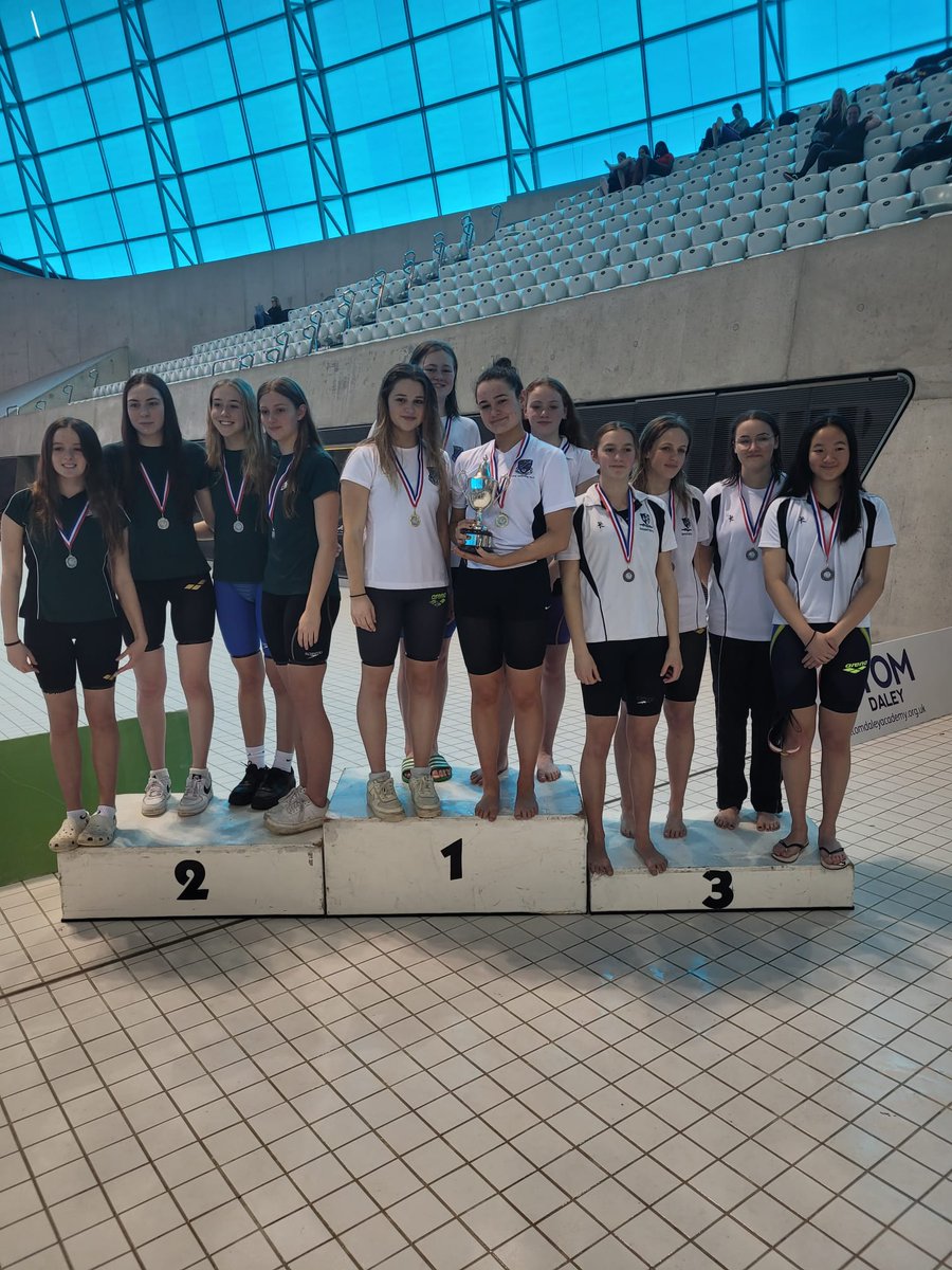 StPsport's tweet photo. Bath&amp;Nelson Cup National Independent Schools' Relays
Congratulations to the girls'  team performance yesterday.  An Open Age event including 3rd/5th &amp; 6th formers winning a gold and a bronze - the first time in the history of girls' swimming at St Peter's @StPetersYork https://t.co/akGFaSmxQ7