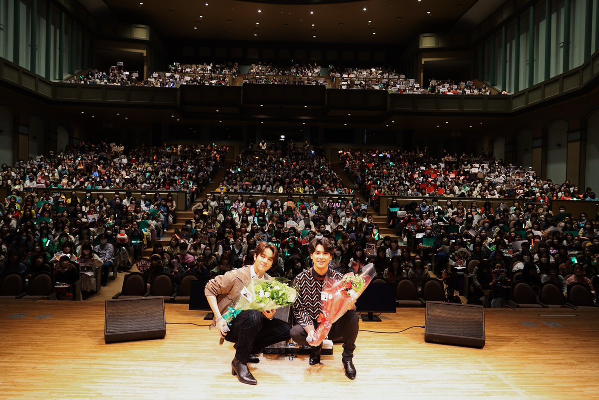 GMMTV's tweet photo. “รอยยิ้มของแฟนๆ ทำพวกเราประทับใจเสมอ”
ขอบคุณแฟนๆ ญี่ปุ่นทั้ง 2 รอบ ที่มาเจอกันวันนี้ 
พวกเราทั้งมีความสุข และสนุกสุดๆ ถ้ามีโอกาส เราคงได้กลับมาเจอกันอีกครั้ง รักทุกคนนะครับ ❤️🙂🙃

#OhmNanonFMJP2023
#GMMTV https://t.co/te3Nja5TEk