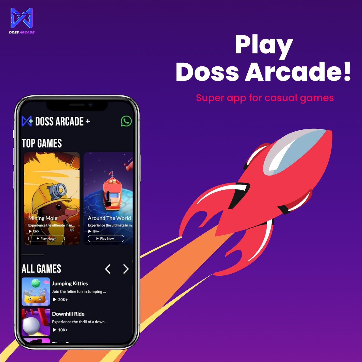 DossArcade's tweet photo. Have you tried our Doss Arcade app?
Play unlimited games in a super app.
App link : https://t.co/ljltJHD5uW https://t.co/O1rWHcZalI