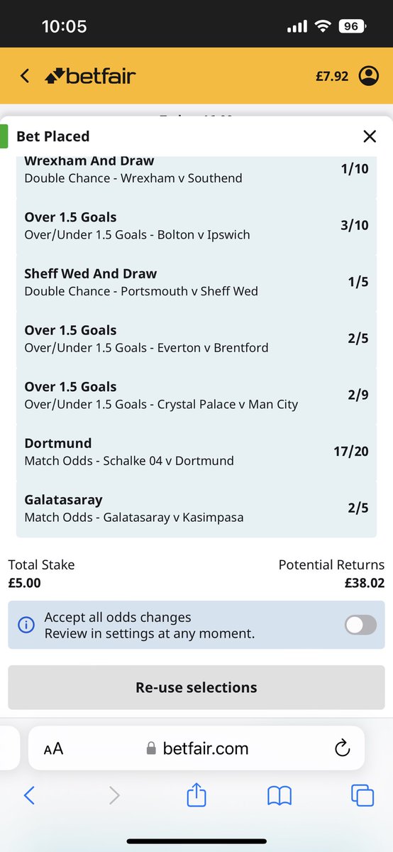 RichardBaughan's tweet photo. @BadManBetting Put my acca in today from the packs https://t.co/6bxqr5BV2K