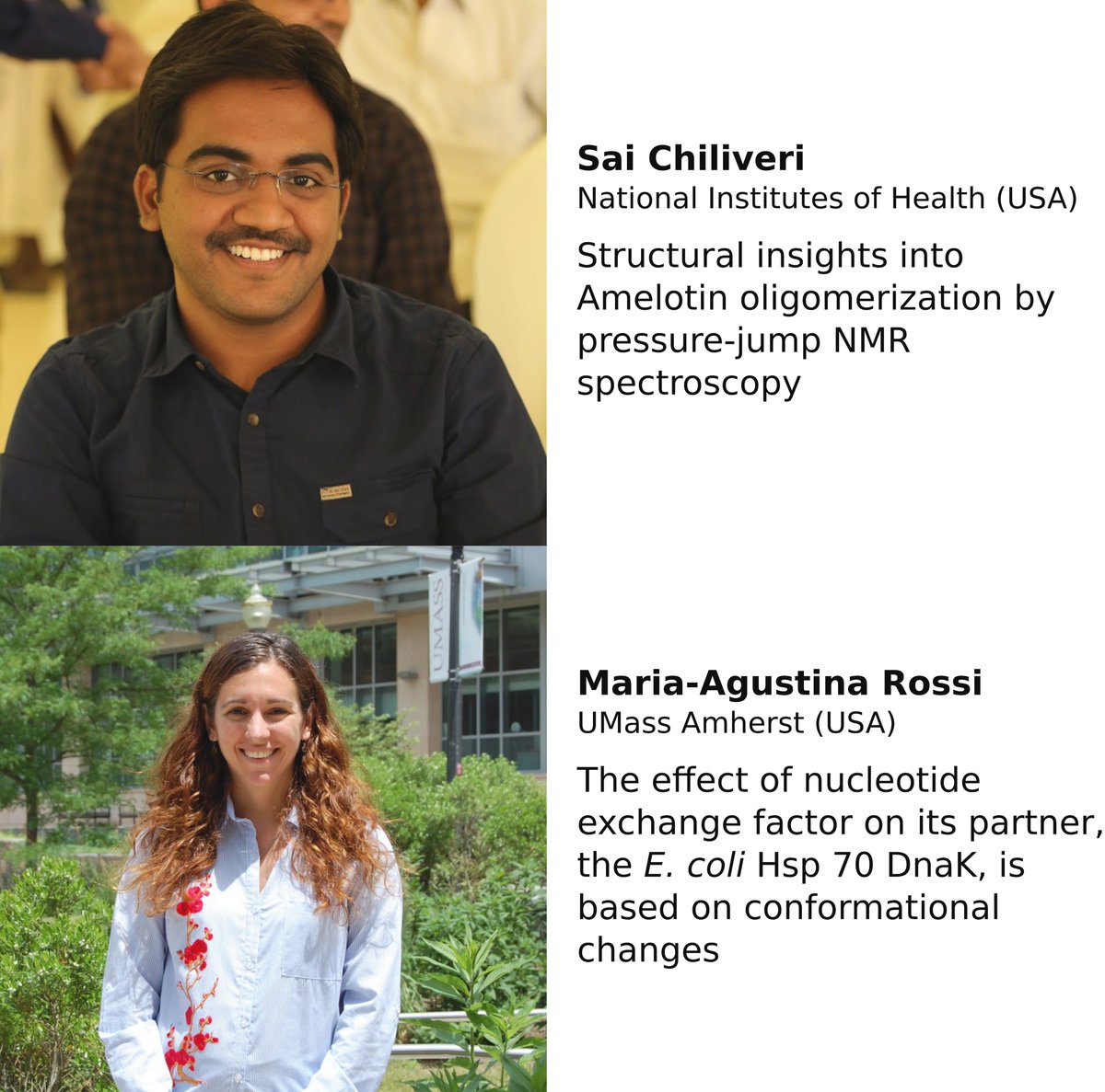 🤩So excited about this! 🤩

Pressure-jump #NMR with a protein I'd never heard of and conformational #dynamics with an old favourite Hsp70. 

This Tuesday!
14th March 2023 (14:00 UTC)
Zoom details here: icmrbs-ecr.org