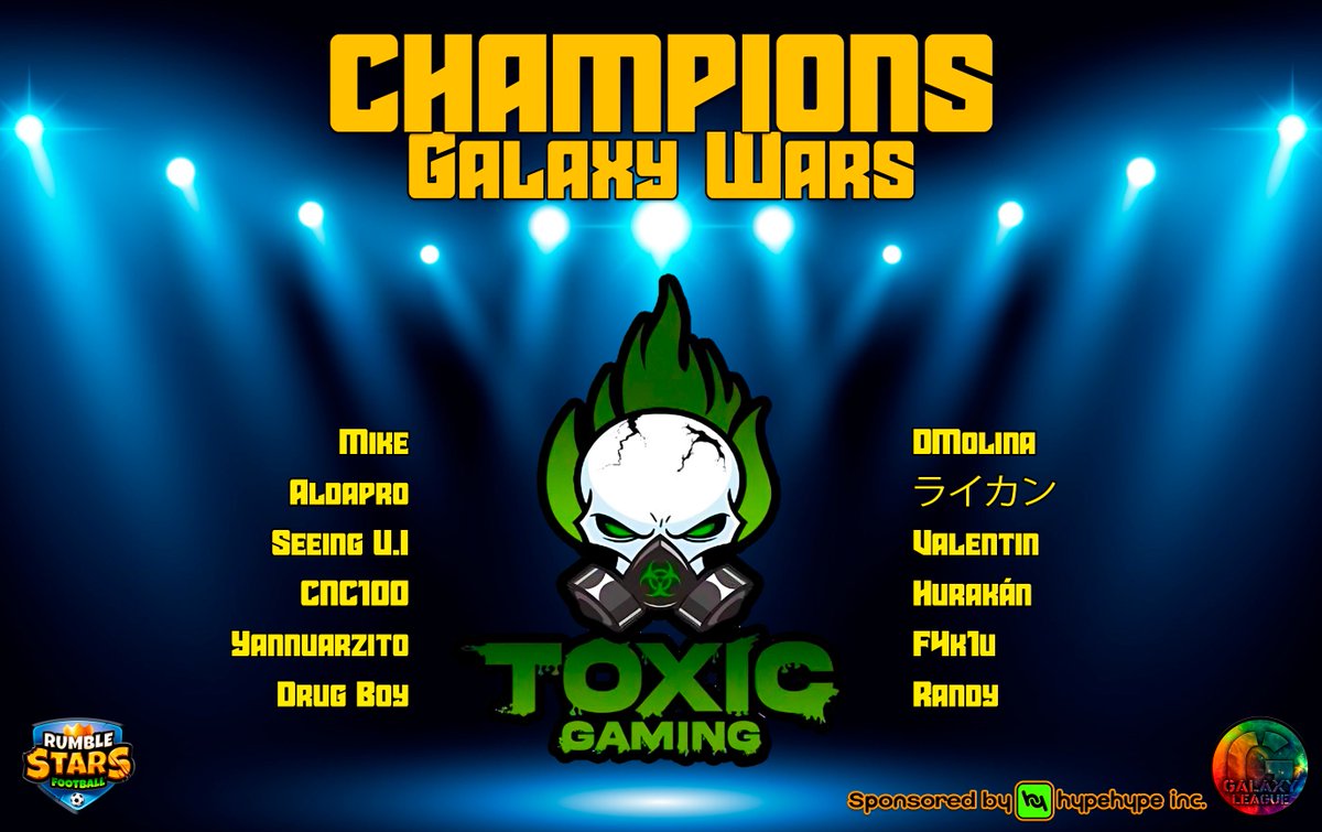 GGalaxyLeague's tweet photo. We conclude the first @RumbleStars tournament of Galaxy League Season 4.

@ToxicGamingRs wins the final 2-1 against #AngryBear https://t.co/pVr8XkAnaN