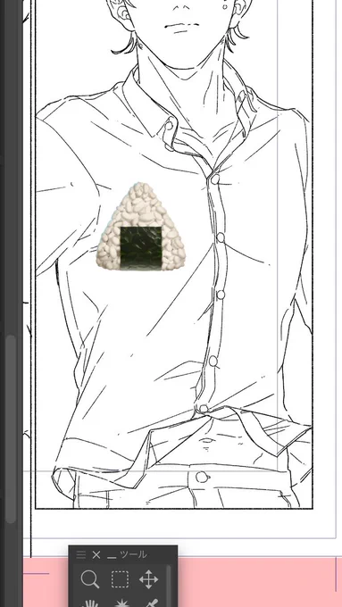 線画楽しい…👔わからな過ぎて永遠に描き込んでしまう…〜進まない原稿🍙〜 