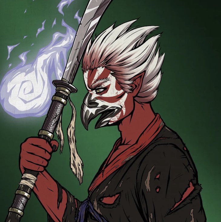 JPEG_dealerr's tweet photo. Picked up this sticky beak @UkiyoeWarriors Yokai ⚔️ will be getting involved with collab with @VVarDogsNFT as well, taking my wallet to the cleaners 🤷🏻‍♂️ #VeChainHasNFTs https://t.co/Jtb7gGImNW