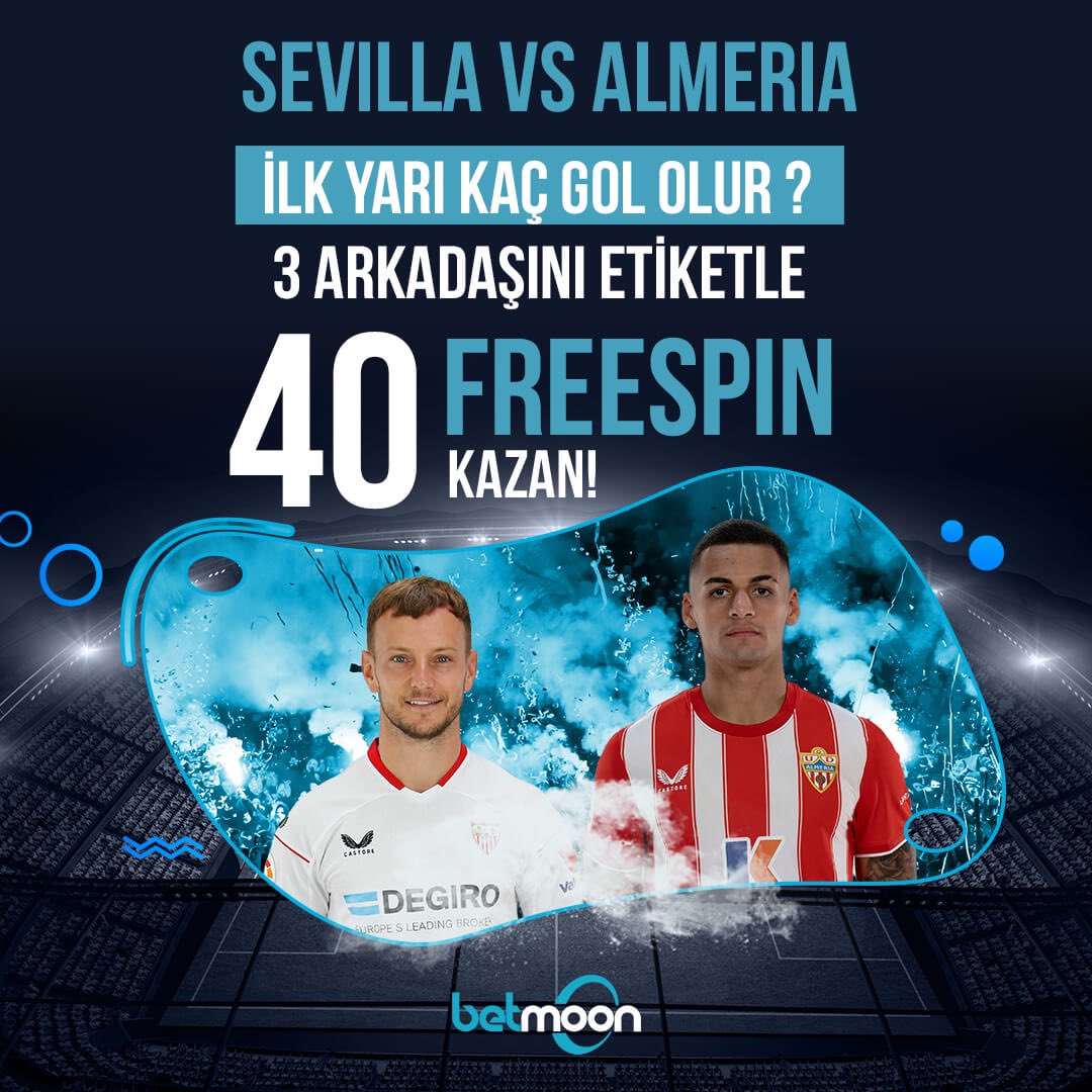 SEVILLA 🆚 ALMERIA
TOPLAM KAÇ GOL OLUR ❓
TAHMİNİNİ YAP ❗️
3 ARKADAŞINI ETİKETLE ❗️ 
4️⃣0️⃣ SPIN KAZAN 🎁🎁