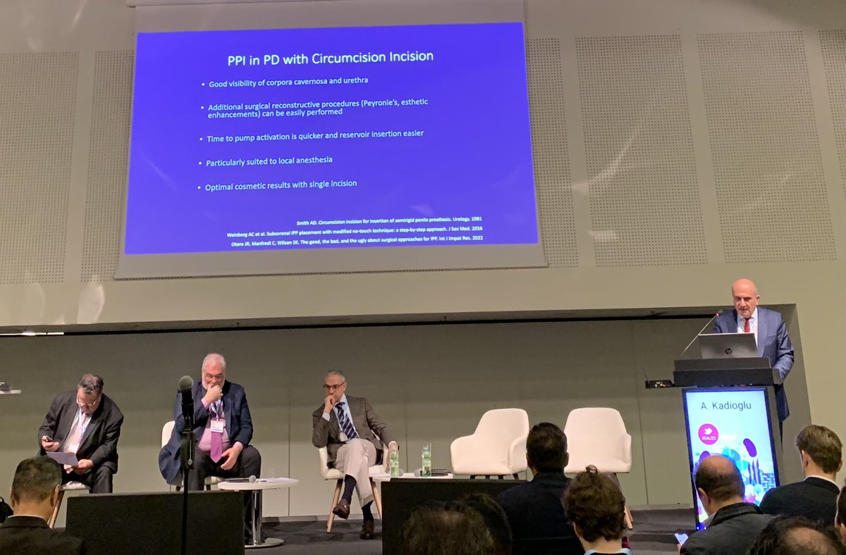 During #EAU23, @ates_kadioglu mentioned about the surgical approaches for inflatable #penileprosthesis implantation in #peyroniesdisease For reading @yoursexmedjour paper authored by @dr_romero_otero @ManfrediCeleste @SKWilson10 👉 rdcu.be/c7mJT