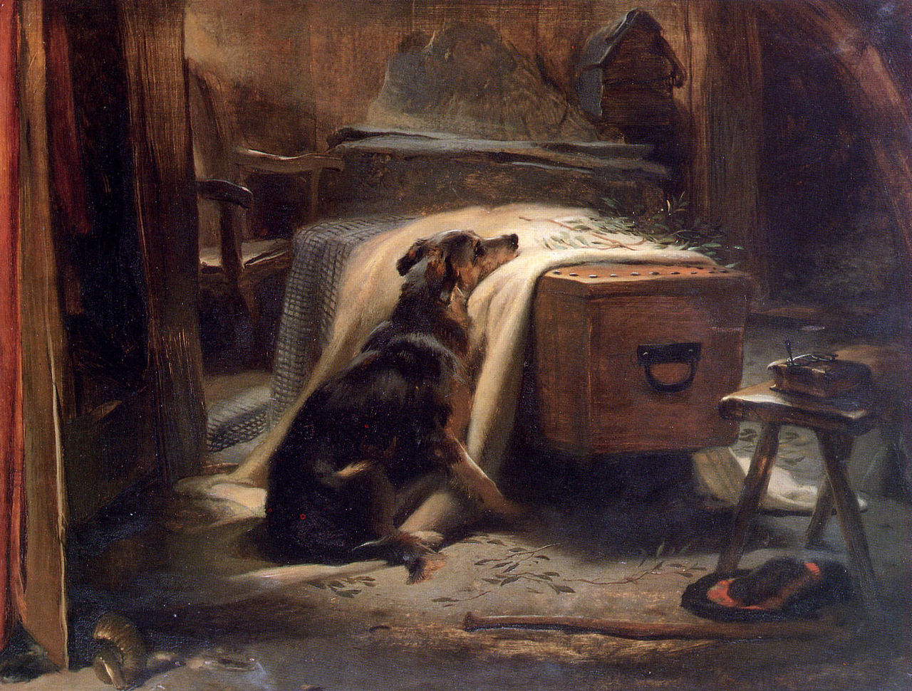 An Old Shepherd's Chief Mourner by Edwin Landseer (1837)