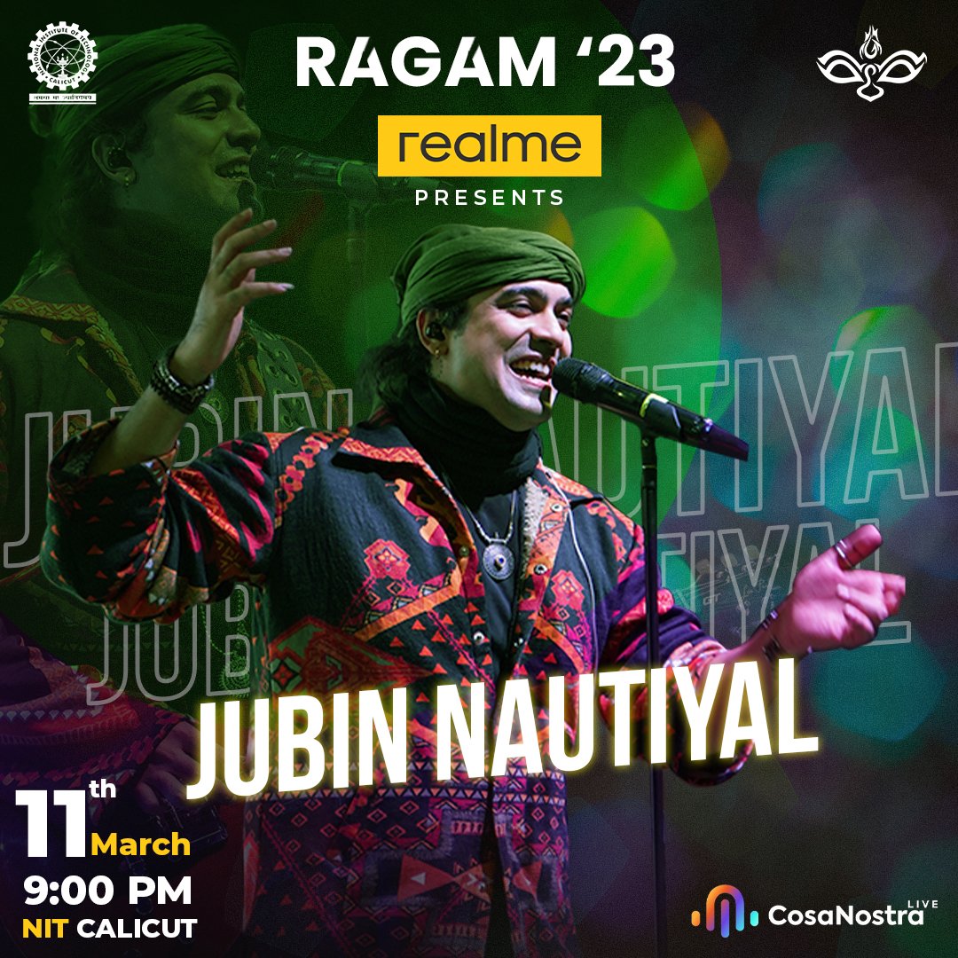 You don’t come this far to only come this far . #jubinnautiyallive @ Ragam, NIT Calicut  . 
Let’s Fly .
<a href="/rockywkhanna/">Rocky Khanna Fanpage</a>
<a href="/realmeIndia/">realme</a> 
#CosaNostraLive
<a href="/ragamnitc/">Ragam</a>