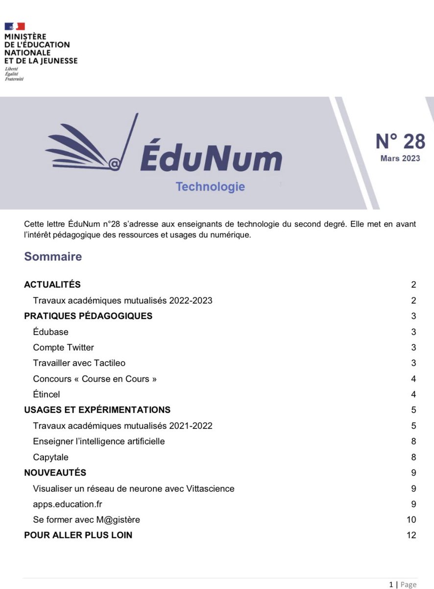 ianTECH_Tlse's tweet photo. 🆕 La lettre @Edu_Num #technocollege est parue ⤵️
🔗 https://t.co/J8d3ydBjjK
À lire :
🔹synthèse des #TraAM sur l’#IA
🔹outils et plateformes #Édubase  @TactileoEdu @appsedufr @Vittascience @lumnifr
🔹parcours autoformation M@gistère
🔹travaux de recherche sur #IA
@eduscol_techno https://t.co/2cI0pKXyNV