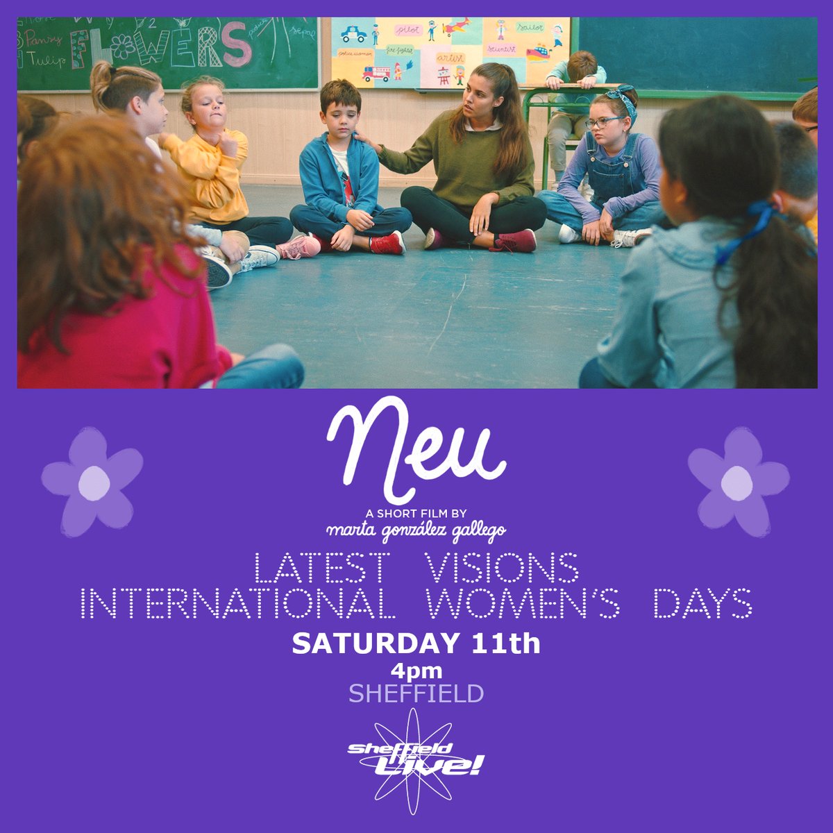FilmNeu's tweet photo. Last opportunity to watch #neushortfilm at Latest Visions 📺 Don't miss it today at 4pm on @sheffieldlive!
#womenfilmmakers #womenempowerment #latestvisionsfilmfestival #femalefilmmakers #sheffield #InternationalWomensDay https://t.co/jwKzY8W3Eh
