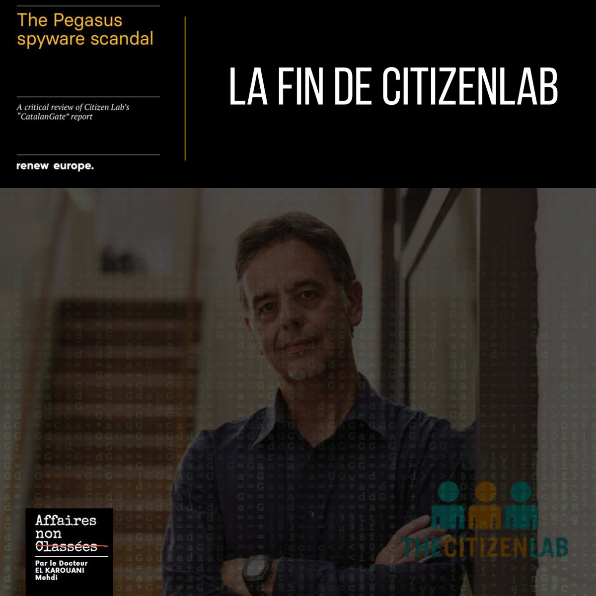 karouani_M's tweet photo. 𝗧𝗛𝗥𝗘𝗔𝗗 : 𝗟𝗮 𝗳𝗶𝗻 𝗱𝗲 𝗖𝗶𝘁𝗶𝘇𝗲𝗻 𝗟𝗮𝗯
Après les scandales de #TheCitizenLab, le peu de crédibilité qui restait à cet organisme mafieux, s’est évaporée ce vendredi 10 mars, puisque le chercheur espagnol José Javier OLIVAS a présenté un rapport au @Europarl_FR https://t.co/iUy6WXIW8v