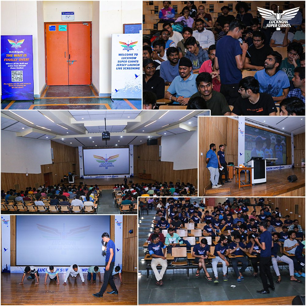 Nayi jersey ka josh jab Kanpur me chaaya tha 👕🤩

<a href="/techkriti_iitk/">Techkriti, IIT Kanpur</a> <a href="/IITKanpur/">IIT Kanpur</a> mein #LSGBrigade ne kya khoob rang jamaya tha 🫶👌

#LucknowSuperGiants | #LSG