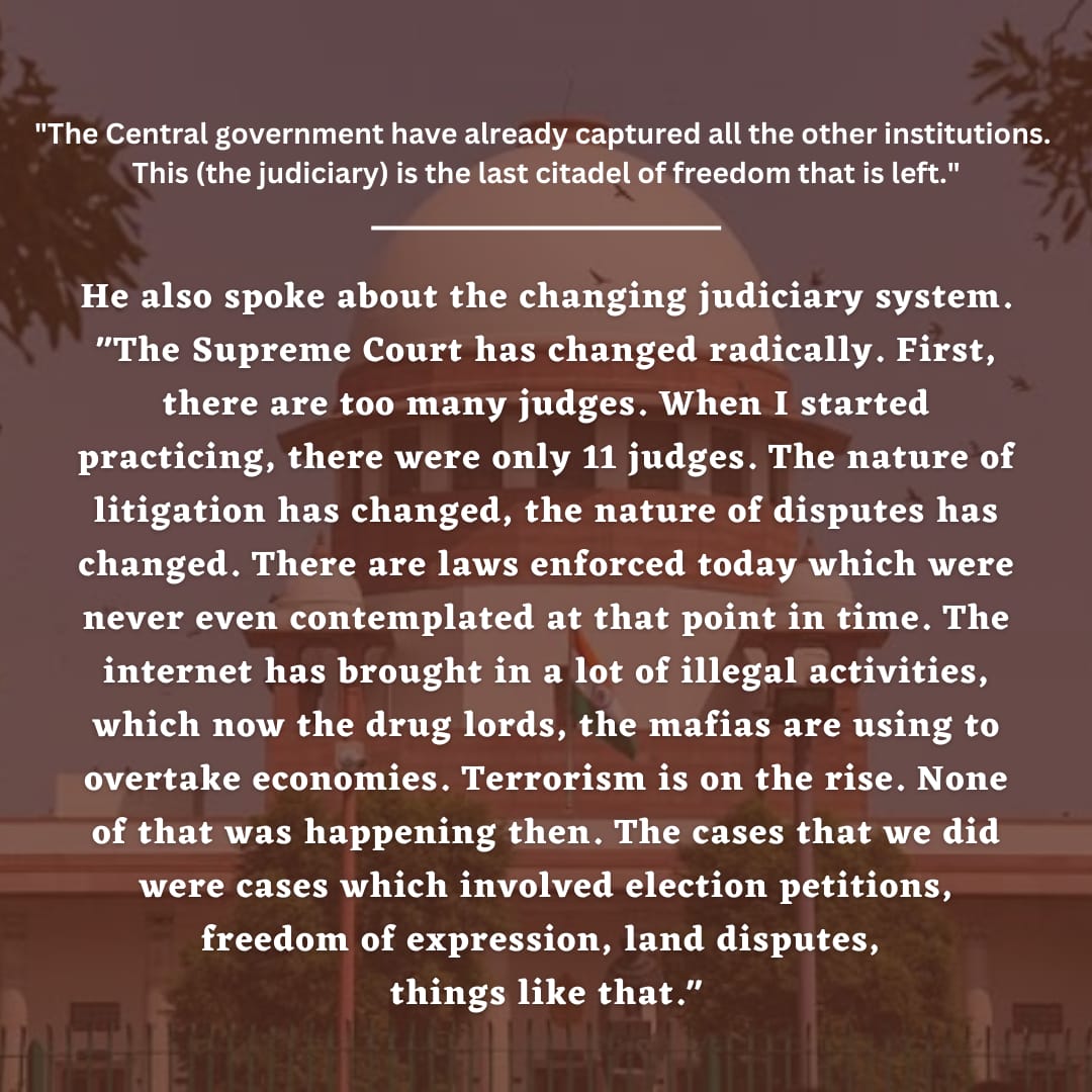 AILF_2020's tweet photo. Kapil Sibal asks the lawyers why they are silent about insaaf ke sipahi movement which is a people's movement to fight injustice, appointment of judges, misuse of institutions by the current regime and more.

#legalstudies #lawstudent #legalknowledge #legalawarness #legalnews https://t.co/8Xa6toLHnW