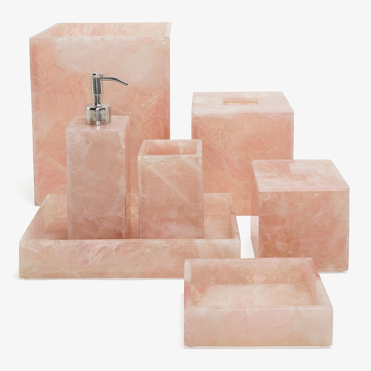 Rose Quartz Stone Bathroom Set Of 7 Pcs, Soap Dispenser Agate Bathroom Set 

Visit Our Store:~ etsy.com/in-en/shop/Cra…

#bathroomdecor #bathroomaccessories #homedecor #bathroomvanity #bathroom