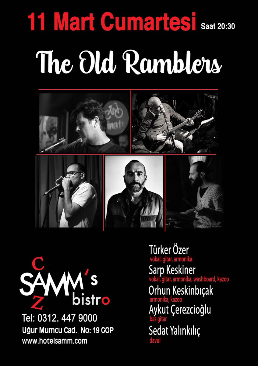 The Old Ramblers bu akşam <a href="/sammsbistro/">SAMM's bistro</a> da
