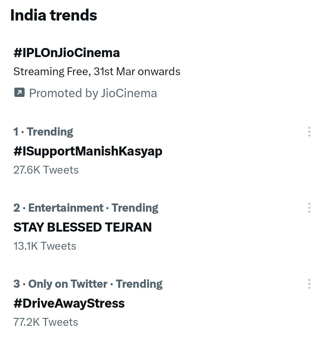 msmanishdubey's tweet photo. बहुत खुशी की बात है।
#I_Support_Manish_Kashyap  पूरे भारत में  #Twitter पर  #No_1_Trending  कर रहा है।
#मनीष_कश्यप https://t.co/v9JXk1DvMu