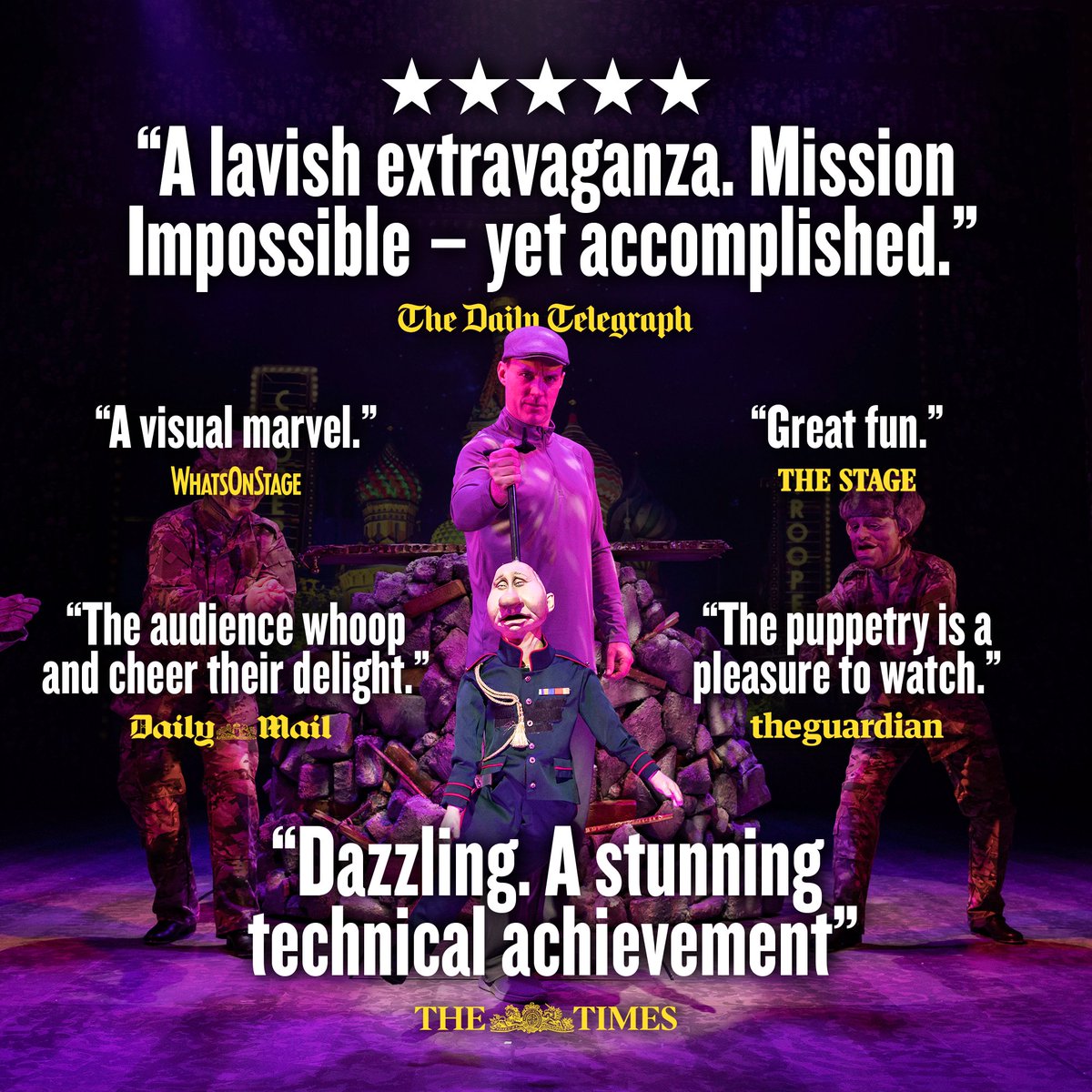 mattforde's tweet photo. It’s the last Spitting Image Live at @BirminghamRep today.

So many exceptionally talented people make it such a wonderful show, especially the puppeteers.

Thank you to everyone who’s come to see it and messaged us about it, it’s a mad pleasure to be involved in. https://t.co/utR6hiEWLF