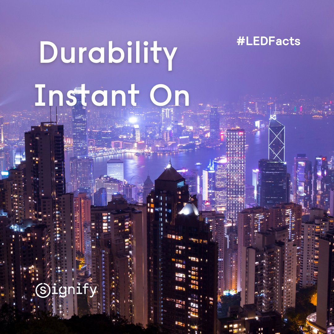 SignifyCompany's tweet photo. Let's double up on #LEDfacts today!
4. Durability: LEDs are more durable than traditional bulbs & less likely to break if dropped.
5. Instant On: LEDs turn on instantly, unlike traditional bulbs that can take some time to reach their full brightness.
#LEDlighting #GreenSwitch https://t.co/5yO3GkPbqZ