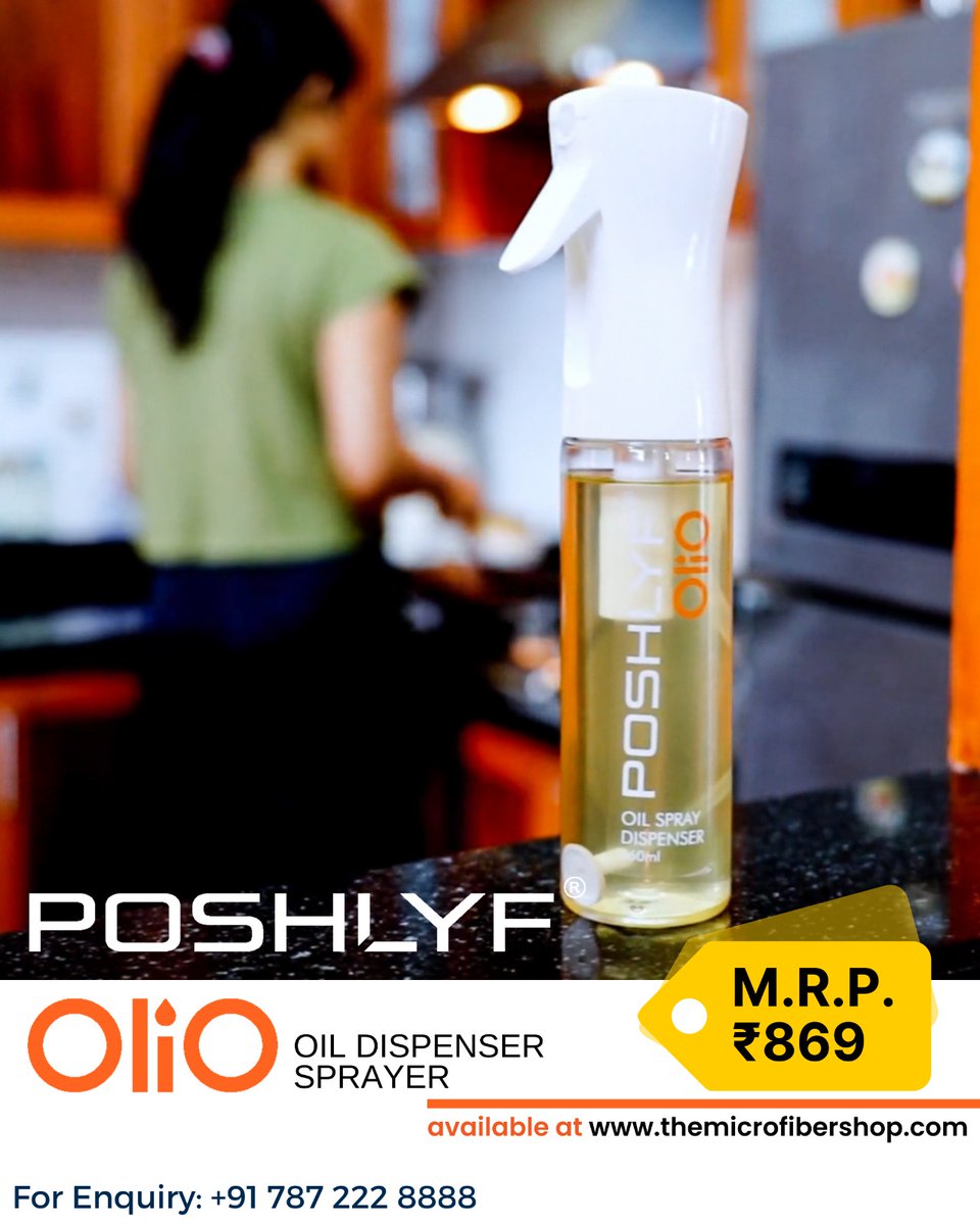 microfiber_shop's tweet image. Get ready to elevate your culinary creations with Poshlyf's Olio Oil Dispenser Sprayer! Enjoy the ease and precision of our sprayer while adding a touch of sophistication to your cooking routine.

shop online at themicrofibershop.com
#oilsprayer #oildispenser #oilbottle