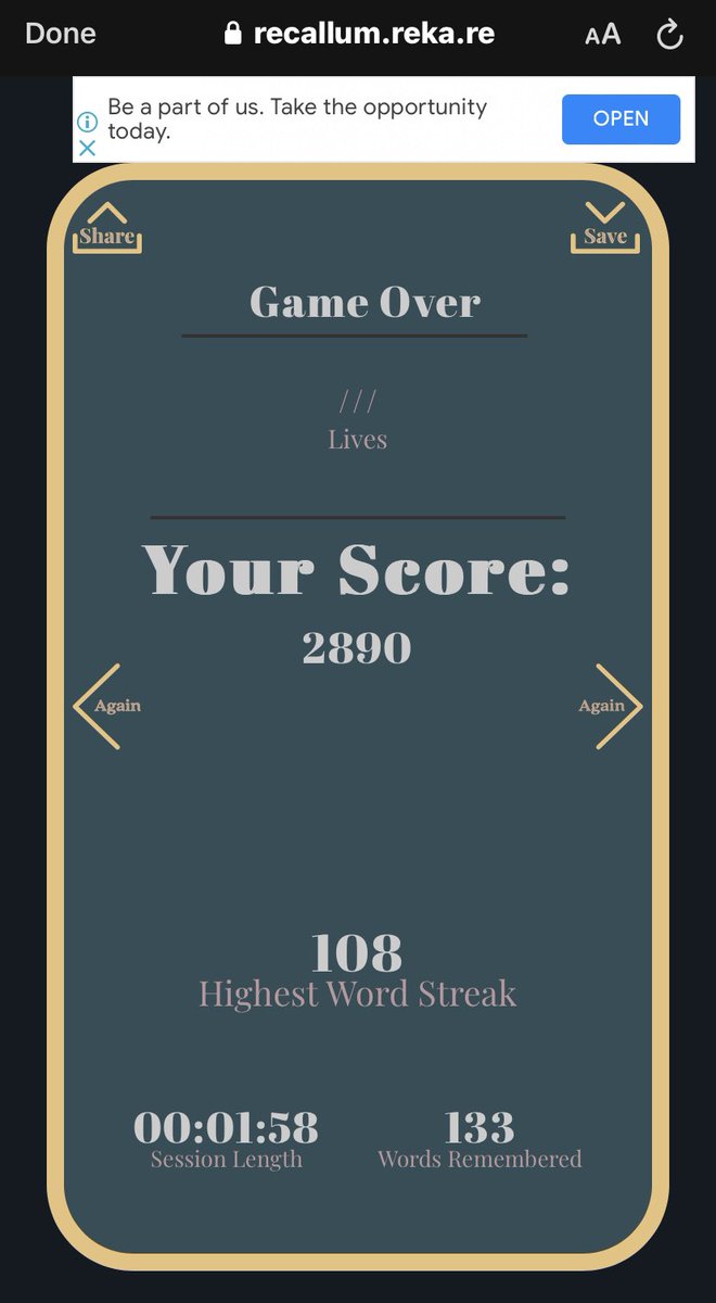 IzdWatermelon's tweet photo. Still trying to catch up with @muitheblazk high score π
@REKAdoesthings @rekastudios #recallum https://t.co/TTqbYzp8od
