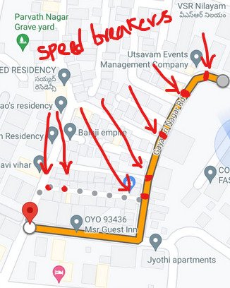 itissubbu's tweet photo. @GHMCOnline @CommissionrGHMC  Unauthorised speed breakers constructed near Gayatri Nagar, borabanda indoor stadium. Google coordinates:17.4539799, 78.4005008
To17.4529481,78.3990578. Need to be removed to protect public health and vehicle damage. Kindly take necessary action pl https://t.co/Q5jP2x3RdW