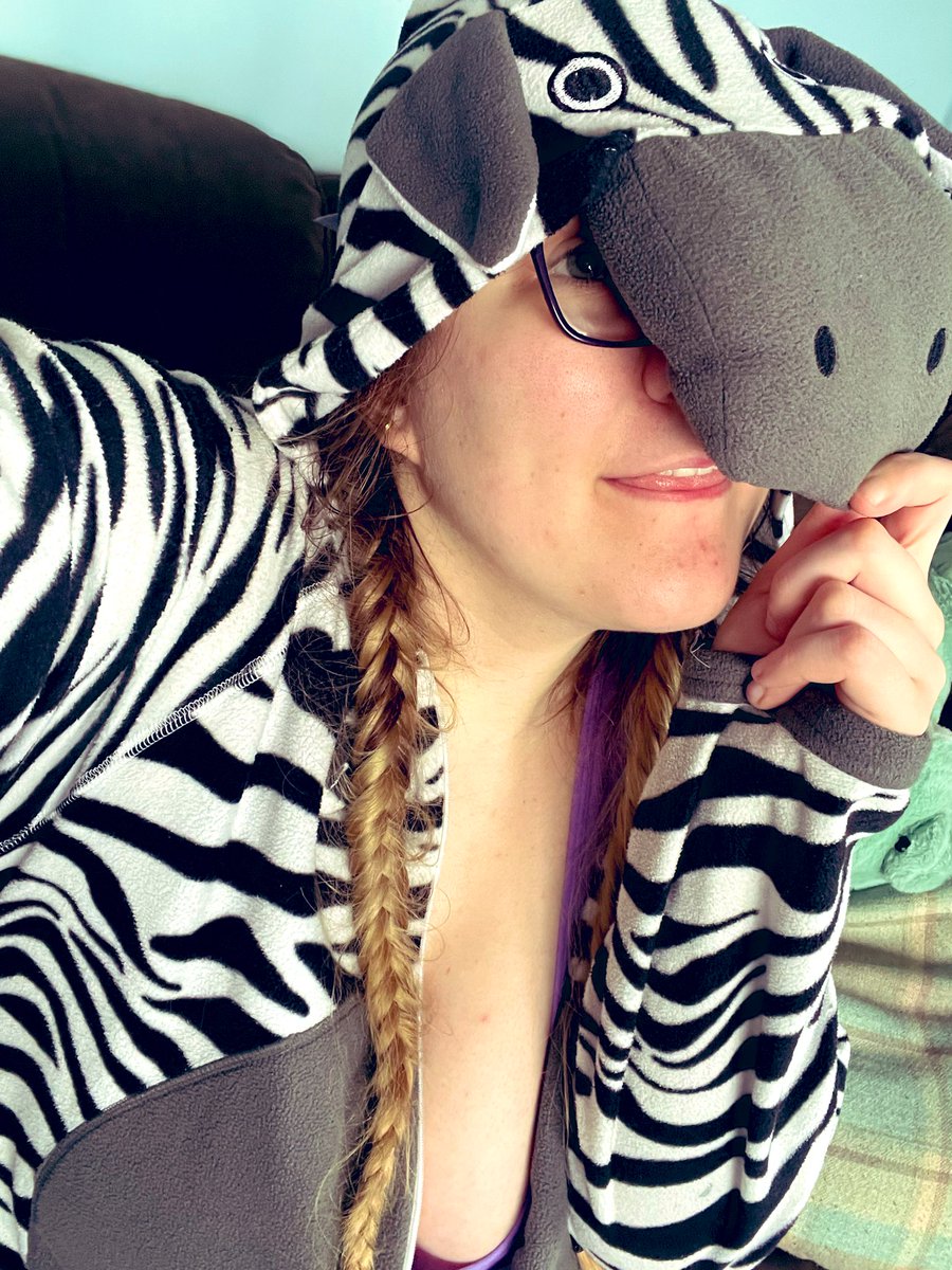 ashleigh_neeks's tweet photo. @neko_lover_uwu It even has a zebra head for a hood! 🙌🙌 https://t.co/mJEnt1Oqsh