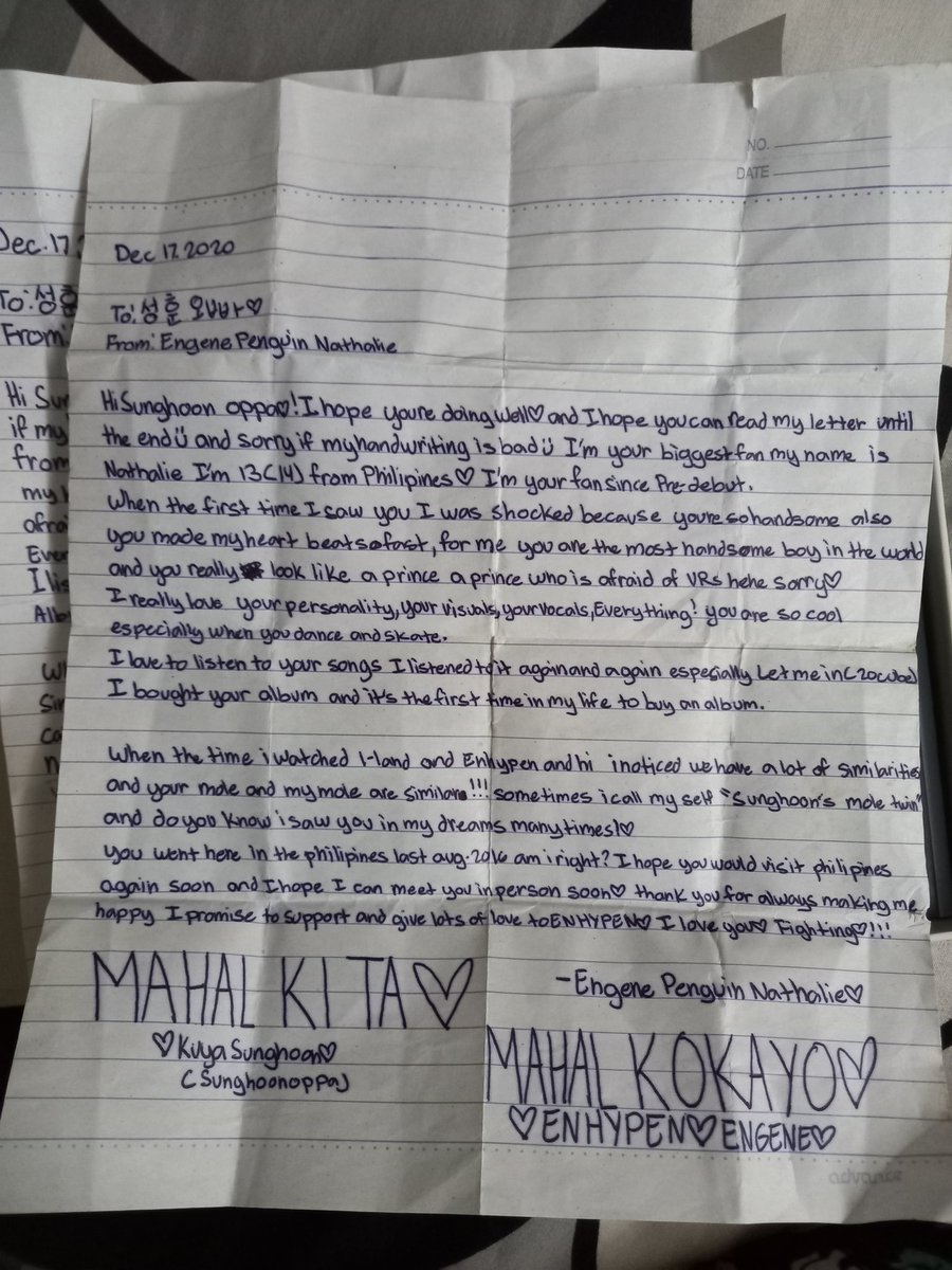n_hoonieee's tweet photo. letter ko dati kay hoon when i was 13 😭 https://t.co/drFR4Iun8Q