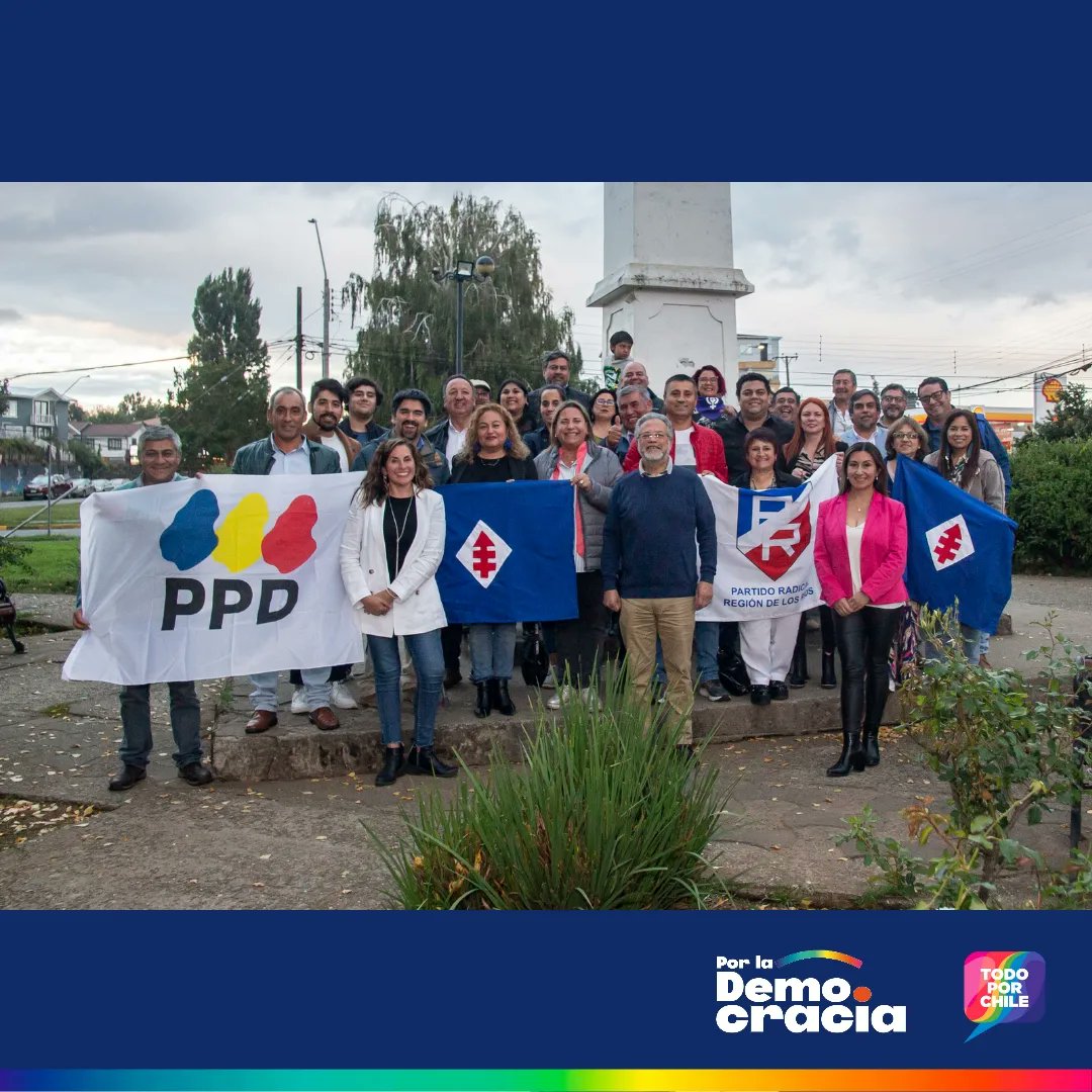 PPD_Chile's tweet image. Este fin de semana se dio inicio a la campaña de candidatos de #TodosPorChile, de la Región de los Ríos para el #ConsejoConstitucional. 

Nuestro secretario general,  @pepetorokemp
estuvo presente junto a las autoridades regionales de la @PDC_Chile y el @PRadicalcl