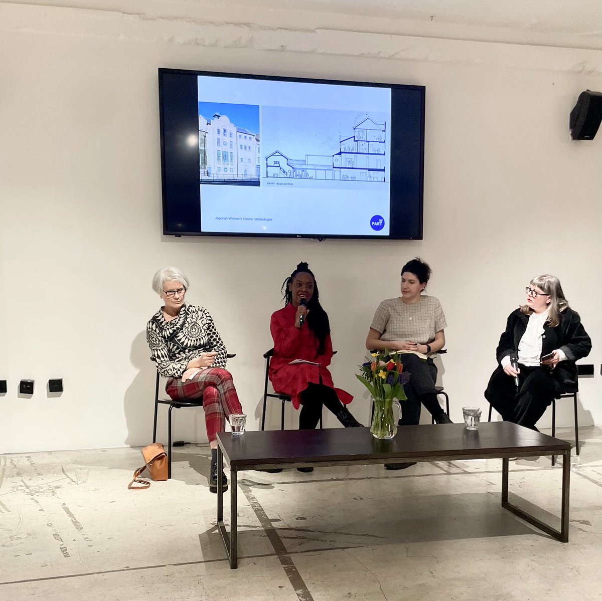 Great to hear about the #womenswork that has helped shape our city this #IWD, <a href="/PartWCollective/">Part W</a>⁩’s map launch. Inspiring. Really enjoyed hearing <a href="/stephurbansym/">Stephanie Edwards</a>⁩ speaking about the Jagonari Centre by Matrix, in particular how local women were involved.