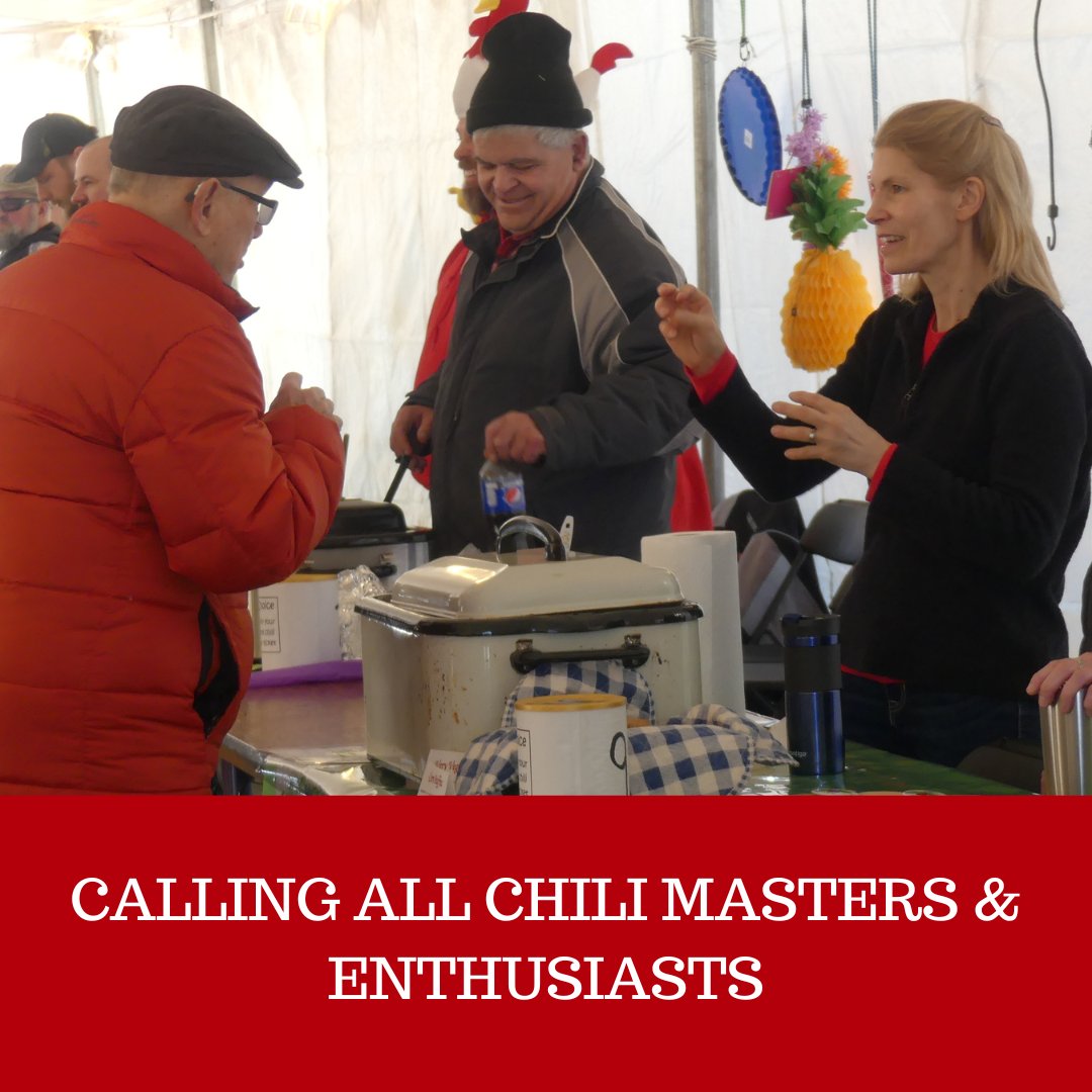 The Chili Cook off at Freeze Fest has a couple more spots open for those looking to showcase their best chili. To sign up, please call Jennifer French at 262-473-0535.  If you prefer to taste an array of chili, chili tasting bowls will be $5 or $10 for a commemorative Stevie mug.