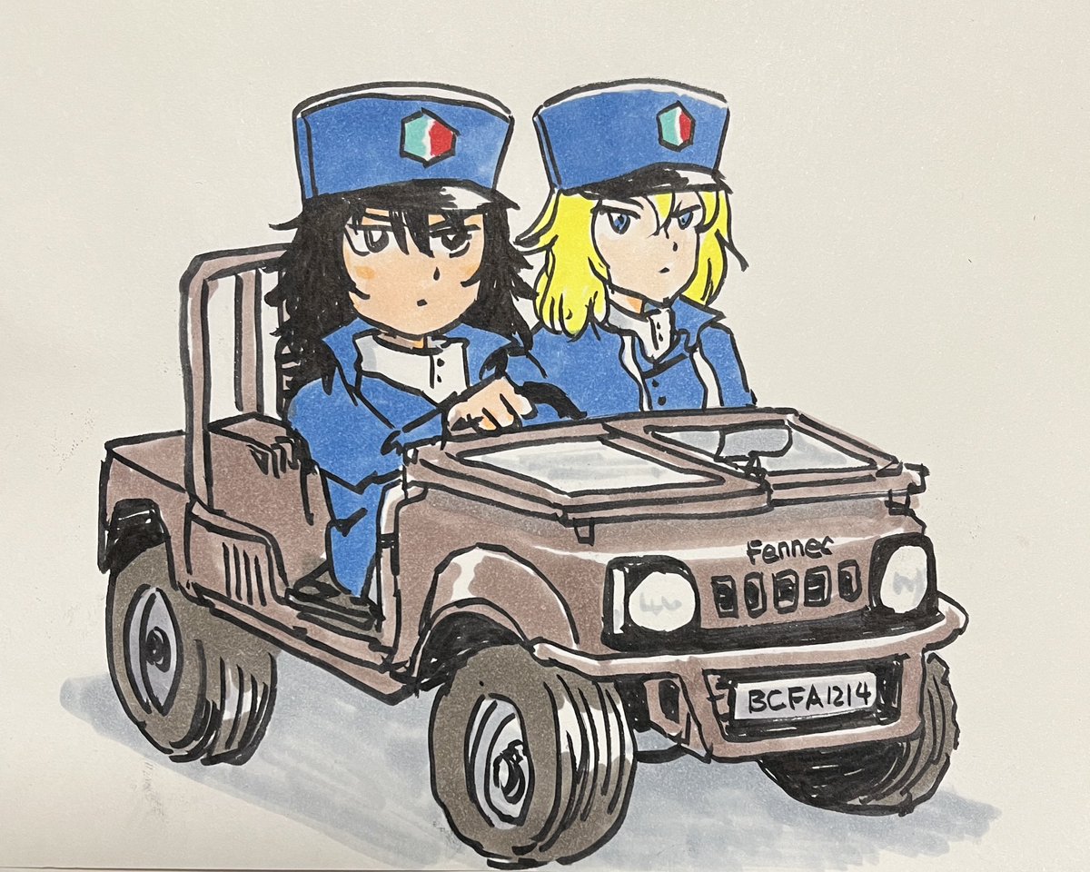 「#女の子二人のイラストを貼る見た人もやる 」|zama36のイラスト