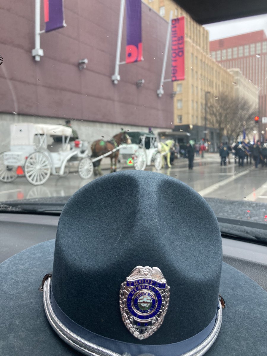 NSP_TroopA's tweet photo. Troopers Farmer and Krein are participating in the annual St Patrick’s Day parade this morning in Omaha. #NSP107 #NSP271 https://t.co/2DZMNJqV0C