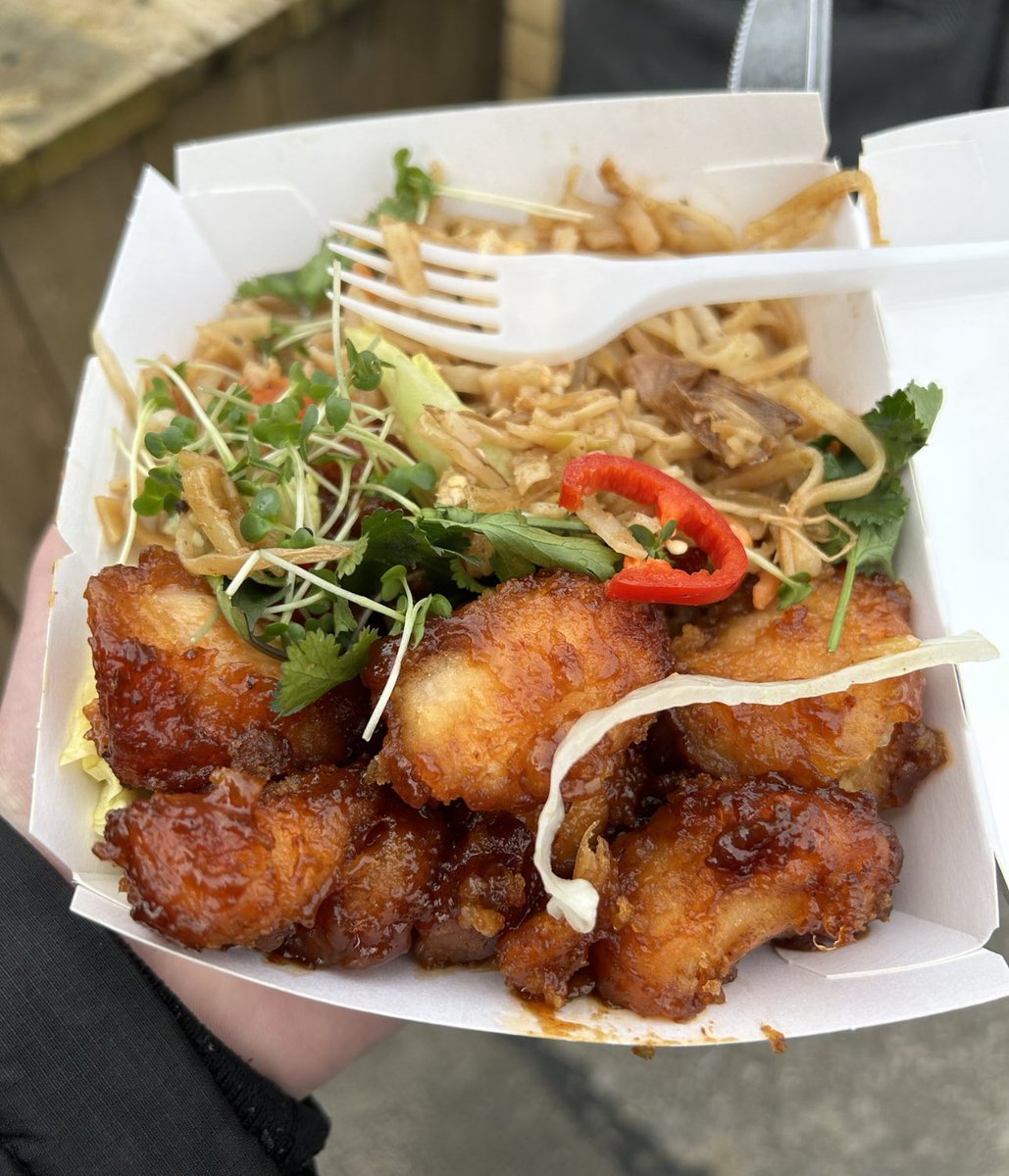 FootyScran's tweet photo. Thai noodles with crispy chicken balls at Bolton Wanderers (@OfficialBWFC) 

💷 £8 https://t.co/i28ZiuqmXx
