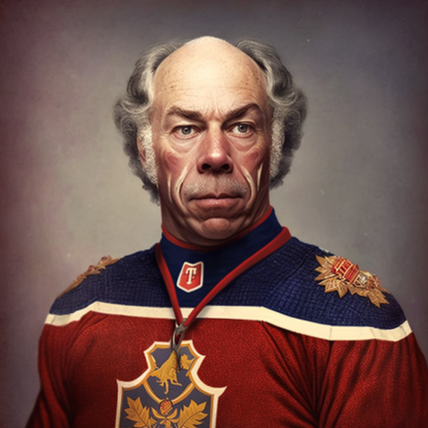 CraigBaird's tweet photo. I asked Midjourney to make portraits of Canada's prime ministers as 1970s-era hockey players.
These are the results!
5. Sir Mackenzie Bowell
6. Sir Charles Tupper
7. Sir Wilfrid Laurier
8. Sir Robert Borden
🧵2/6 https://t.co/Fk59bldgqR
