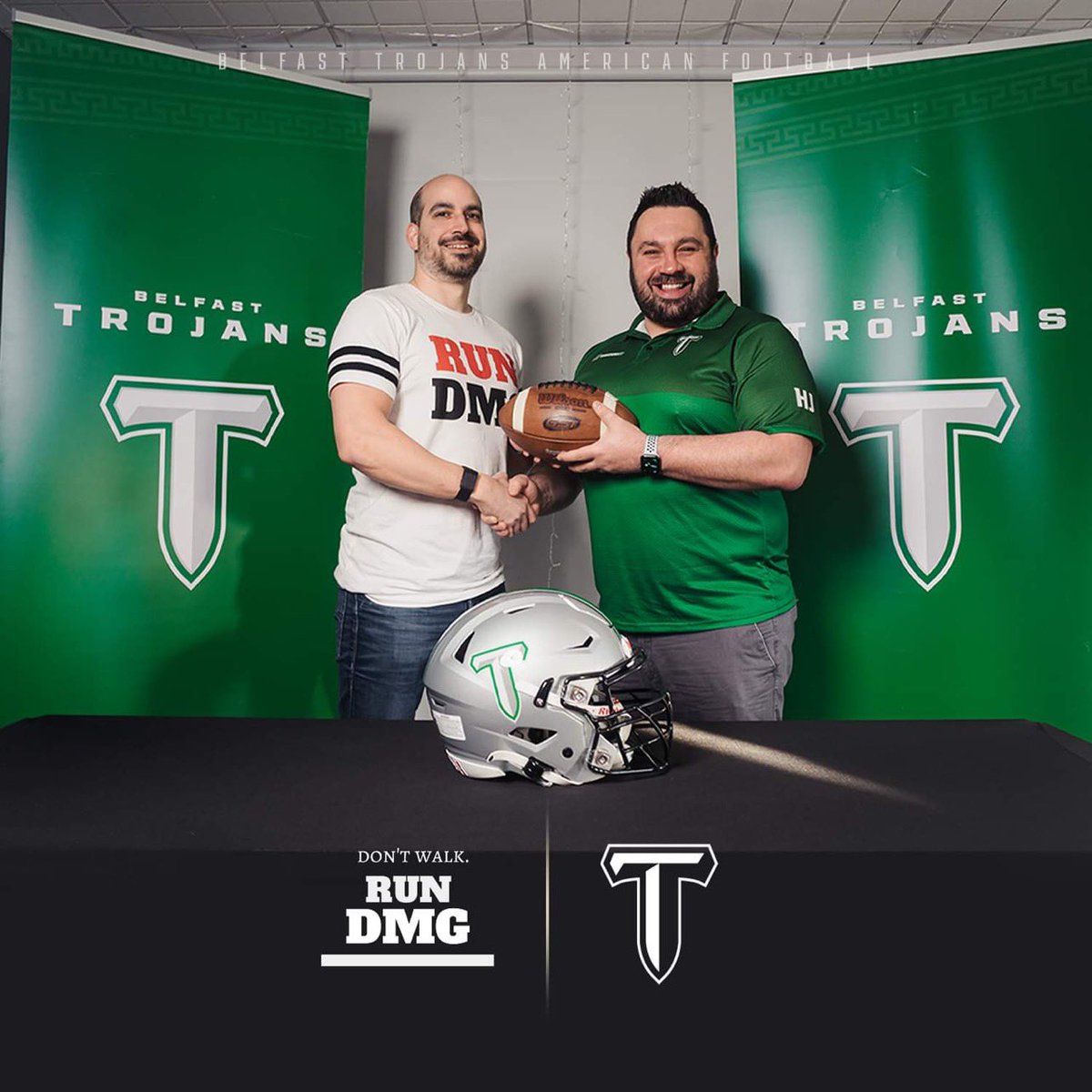 BelfastTrojans's tweet photo. In advance of our 2023 Premier Division campaign, the Belfast Trojans are delighted to announce our sponsors for the year.
We are thrilled to welcome @GoRunDMG as a Sponsor of the #GreenMachine this season!
βοΈπ π€ π―π»
#bewaretheblade
#RunDMG
#belfasttrojans https://t.co/tx2d9yyuZU