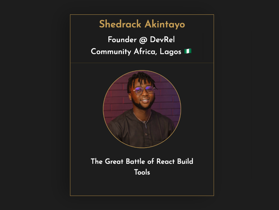 We proudly announce that <a href="/coder_blvck/">Big Sheddy 🦅</a>, Founder at <a href="/devrelcomafrica/">DevRel Community Africa</a>, visiting from Lagos 🇳🇬, will be among the #JSDayIE2023 speakers. He will be talking about #JavaScript and react build tools. 

👀 👉 jsday.ie