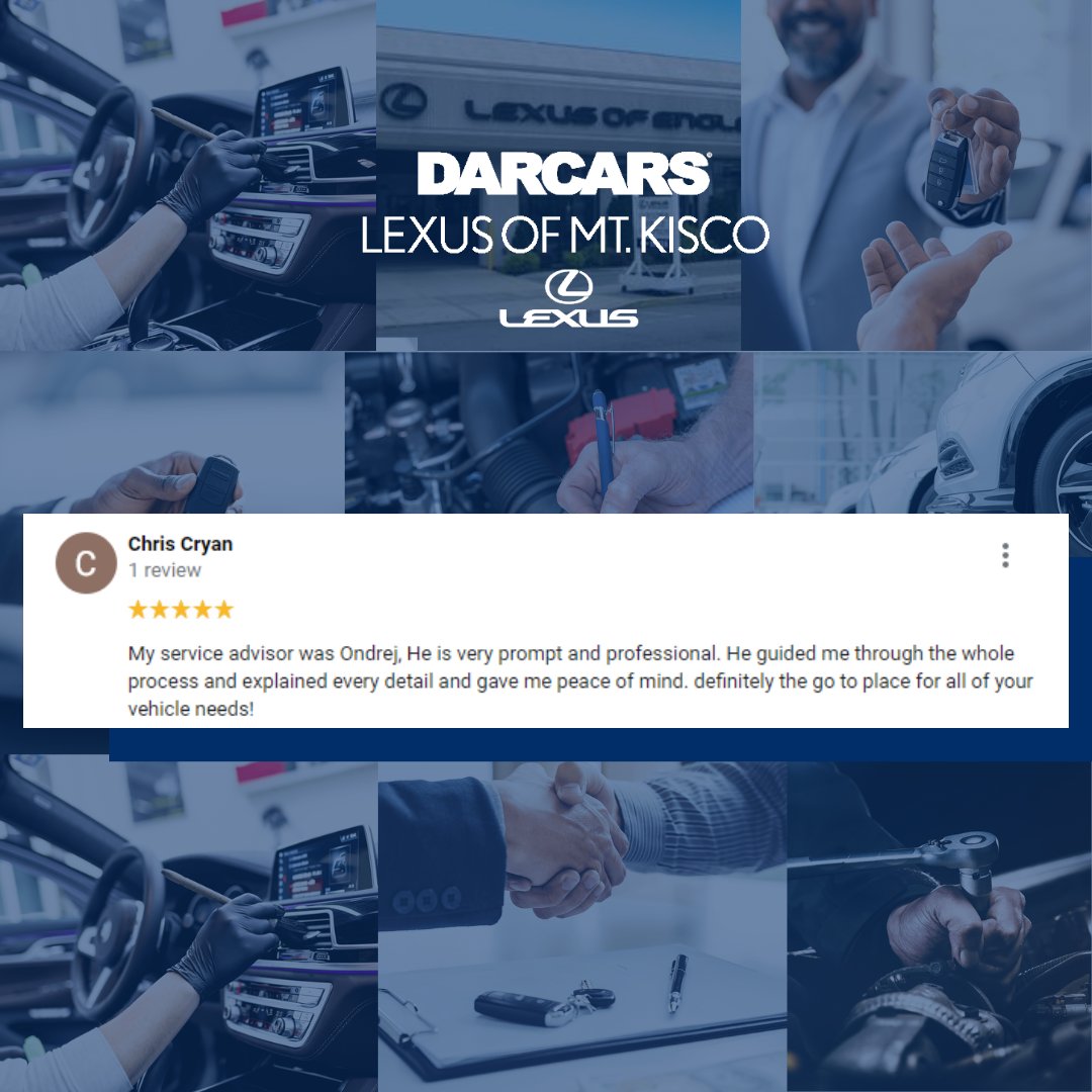 _lexusofmtkisco's tweet photo. Read what some of our customers are saying about their DARCARS experience. https://t.co/4JXq3FcyuV