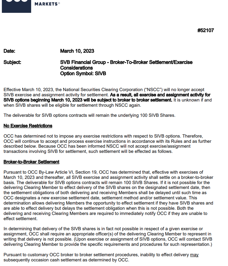 Pointedmacro's tweet photo. @VolatilityWiz @markets This what OCC did for Friday's settlement, needless to say a fair no. of options contract would still be due to "cash" settlement at some point https://t.co/rbRrGbb113