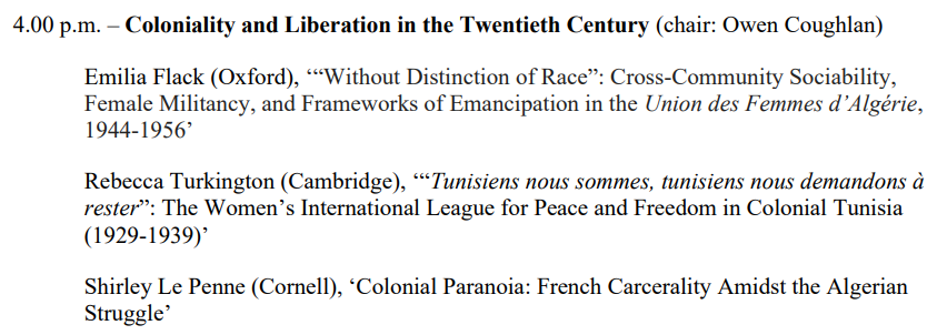 The final postgraduate panel of the day, 'Coloniality and Liberation in the Twentieth Century', has begun! It will be followed by a Professional Development Panel hosted by Professor Hanna Diamond (@hannaediamond) and Dr Andrew WM Smith (@smidbob). @ASMCF #conflictasmcfssfh2023