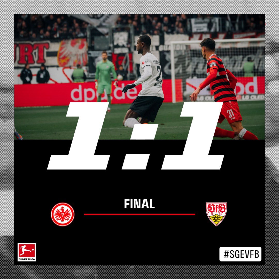 Eintracht Frankfurt on X: ⏹️ 90' - Final. Empate en casa