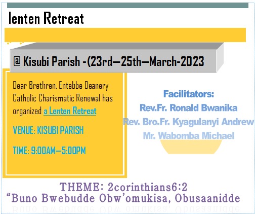 Lanten Retreat - <a href="/Kisubi/">Alfred Kisubi</a> Parish